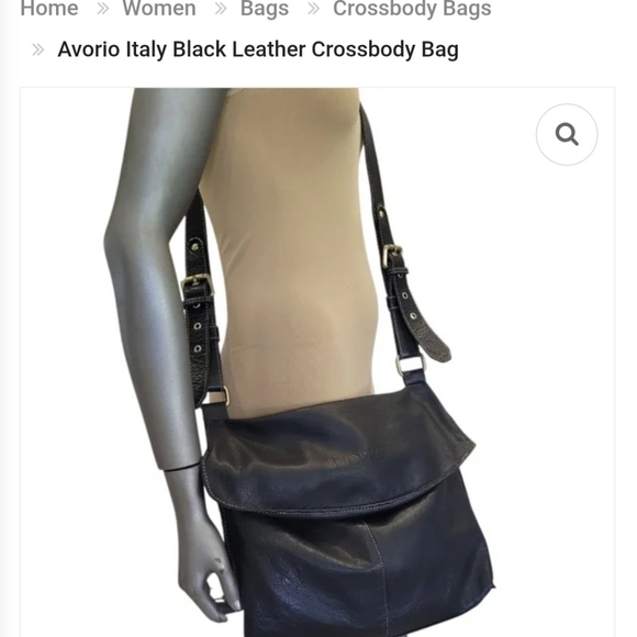 Avorio Italian Leather Crossbody Bag - Picture 2 of 8